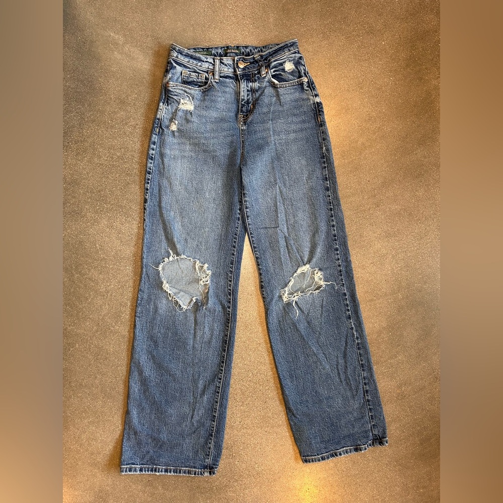 High rise baggy jeans